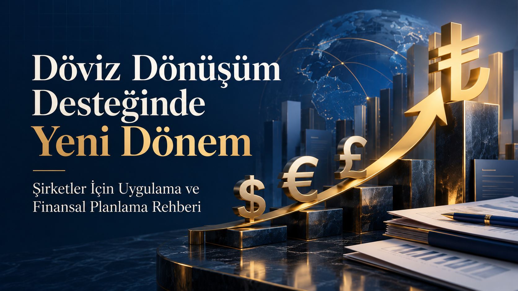 Döviz dönüşüm işlemlerini inceleyen şirket finans yöneticisi