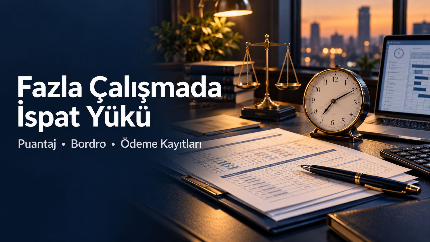 Ofiste çalışma süresi kayıtlarını ve bordro belgelerini inceleyen profesyoneller